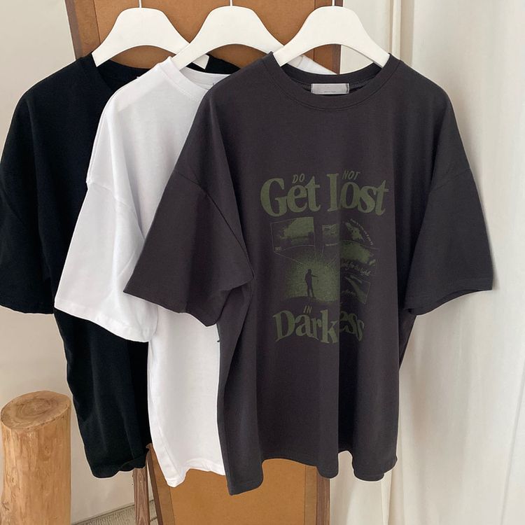 レタリングオーバーフィット半袖Tシャツ｜半袖Tシャツ｜韓国