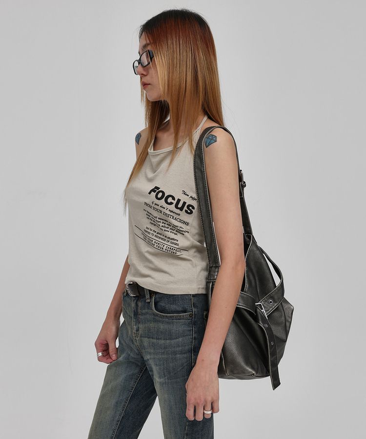 ウォッシングレザーバッグ GRAY