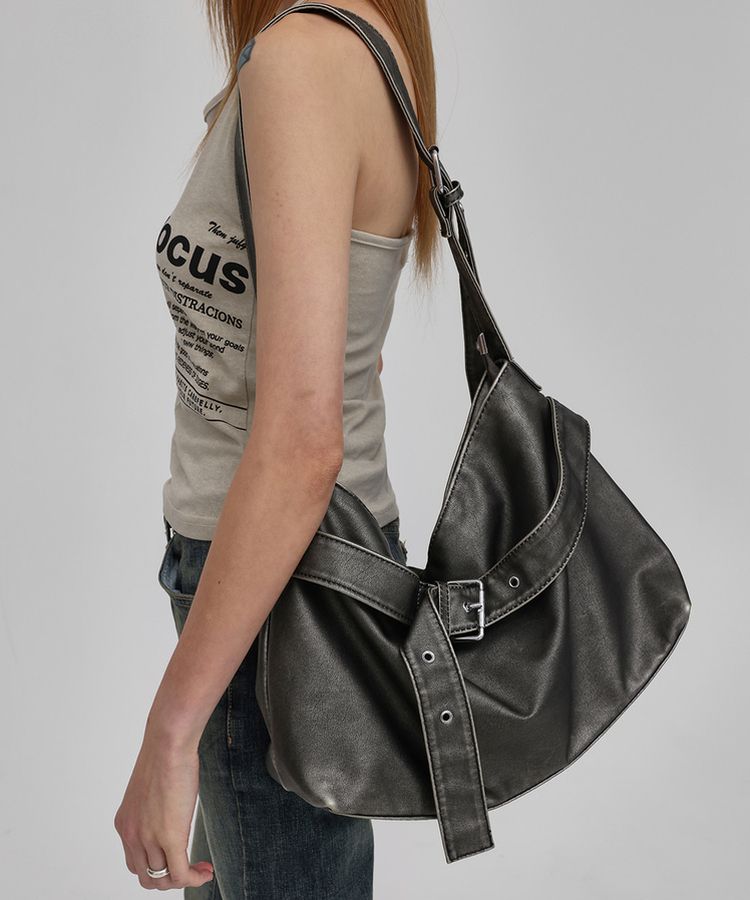 ウォッシングレザーバッグ GRAY