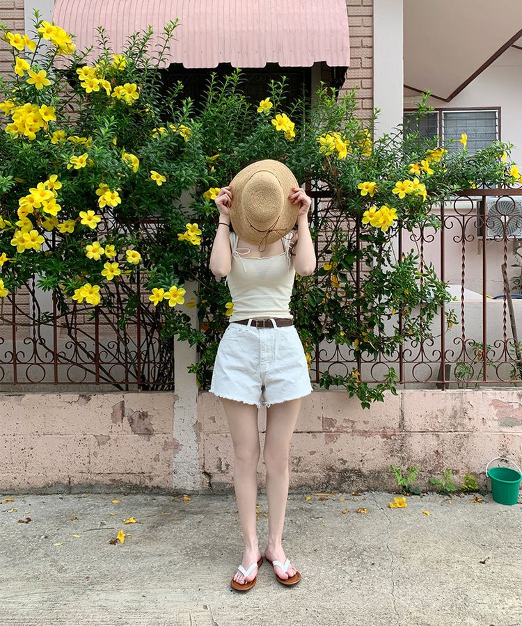 サマーシンプルフラットサンダル WHITE