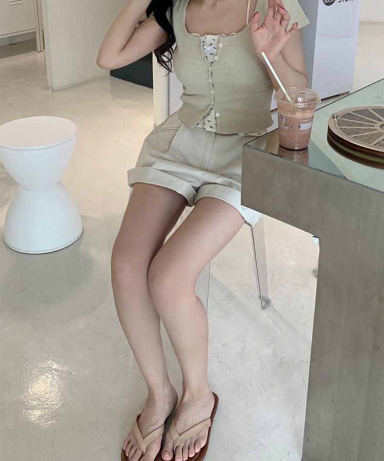サマーシンプルフラットサンダル DARK BEIGE