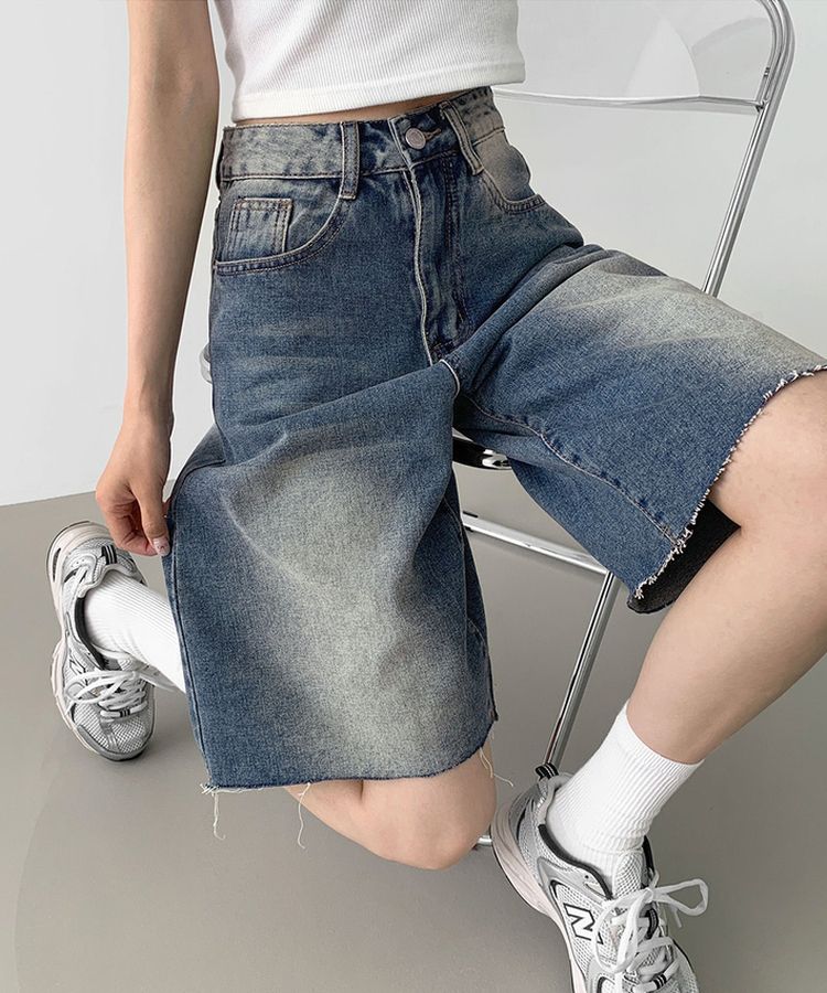 SPS27602 カットオフデニムバミューダハーフパンツ ショート