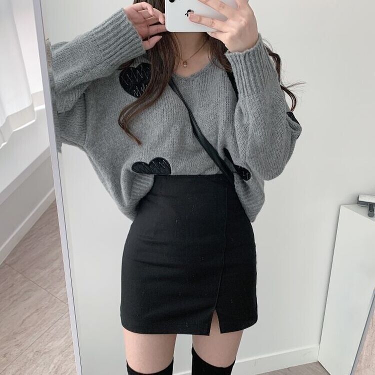 SSK1566 スリットHミニスカート スカート - Blur_fit