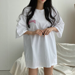 半袖Tシャツ ラビットプリント半袖Tシャツ ホワイト