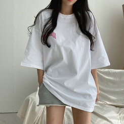 半袖Tシャツ ラビットプリント半袖Tシャツ ホワイト