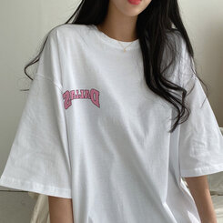 半袖Tシャツ ラビットプリント半袖Tシャツ ホワイト