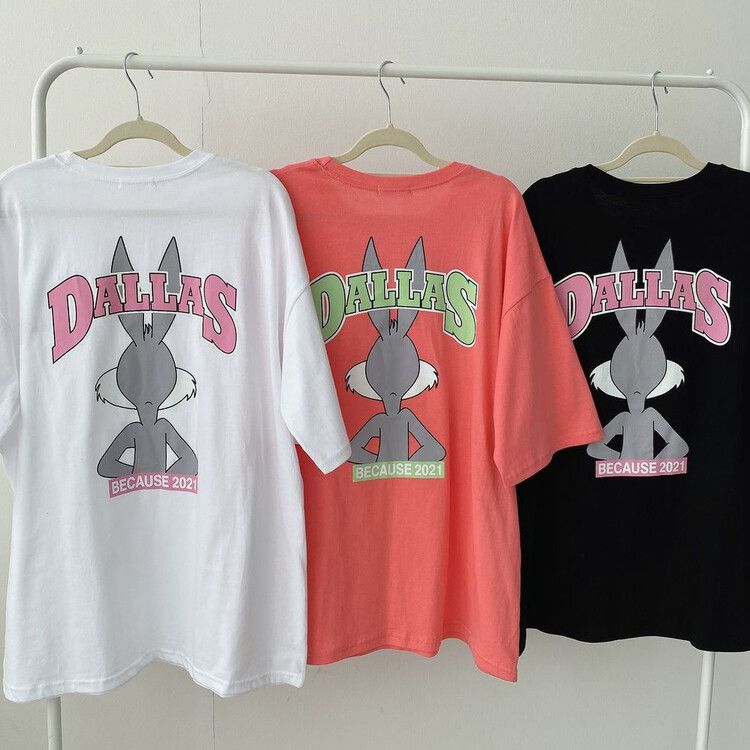 ラビットプリント半袖Tシャツ