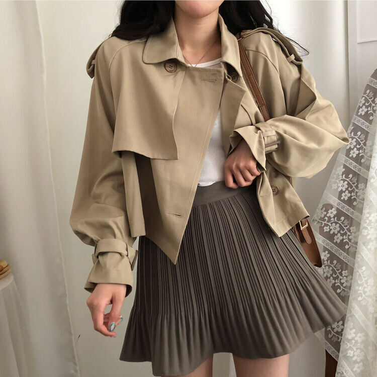 クロップトレンチジャケット｜ジャケット｜韓国ファッション通販