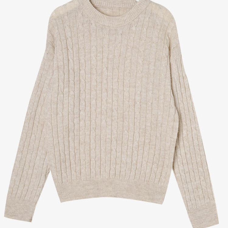 [캐시미어]7days 매일 입는 15컬러 꽈배기 라운드 니트