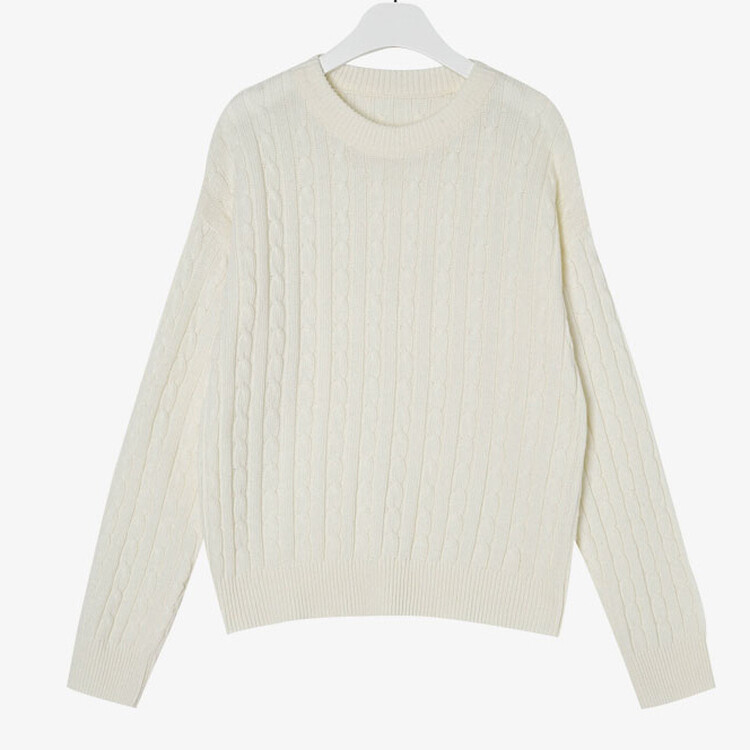 [캐시미어]7days 매일 입는 15컬러 꽈배기 라운드 니트