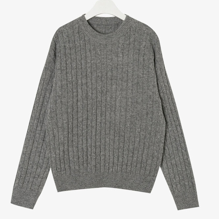 [캐시미어]7days 매일 입는 15컬러 꽈배기 라운드 니트