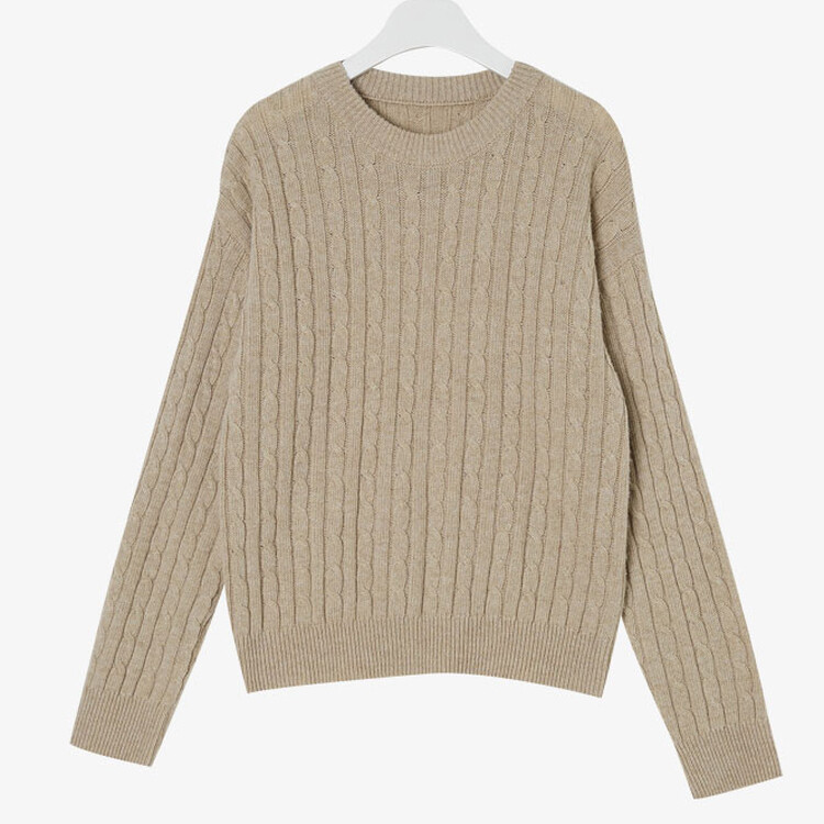 [캐시미어]7days 매일 입는 15컬러 꽈배기 라운드 니트