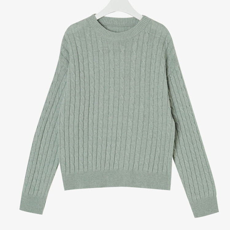 [캐시미어]7days 매일 입는 15컬러 꽈배기 라운드 니트