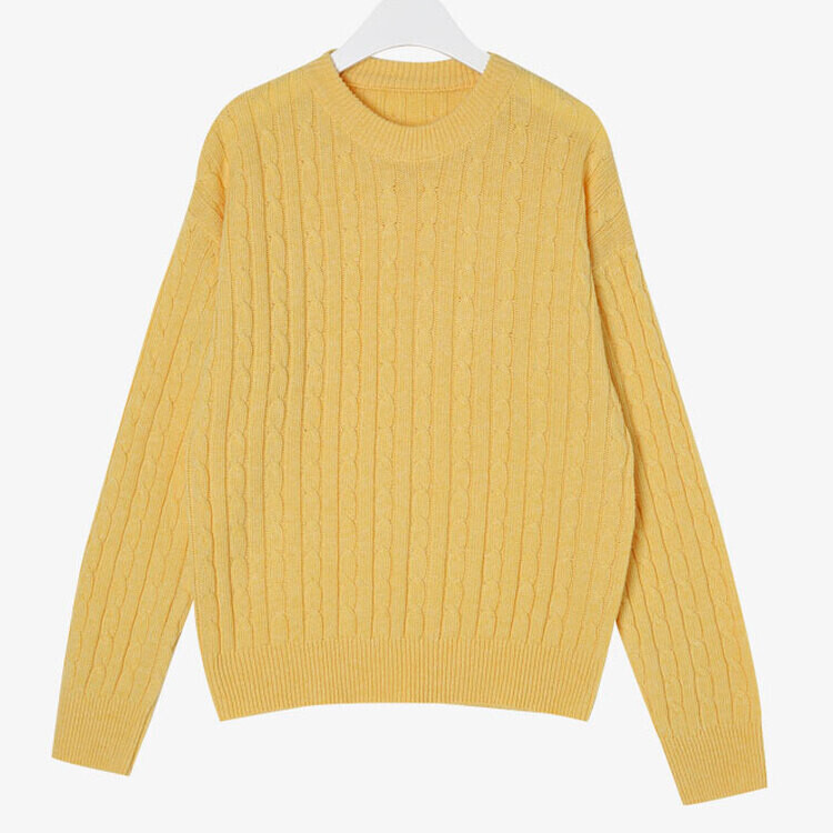 [캐시미어]7days 매일 입는 15컬러 꽈배기 라운드 니트