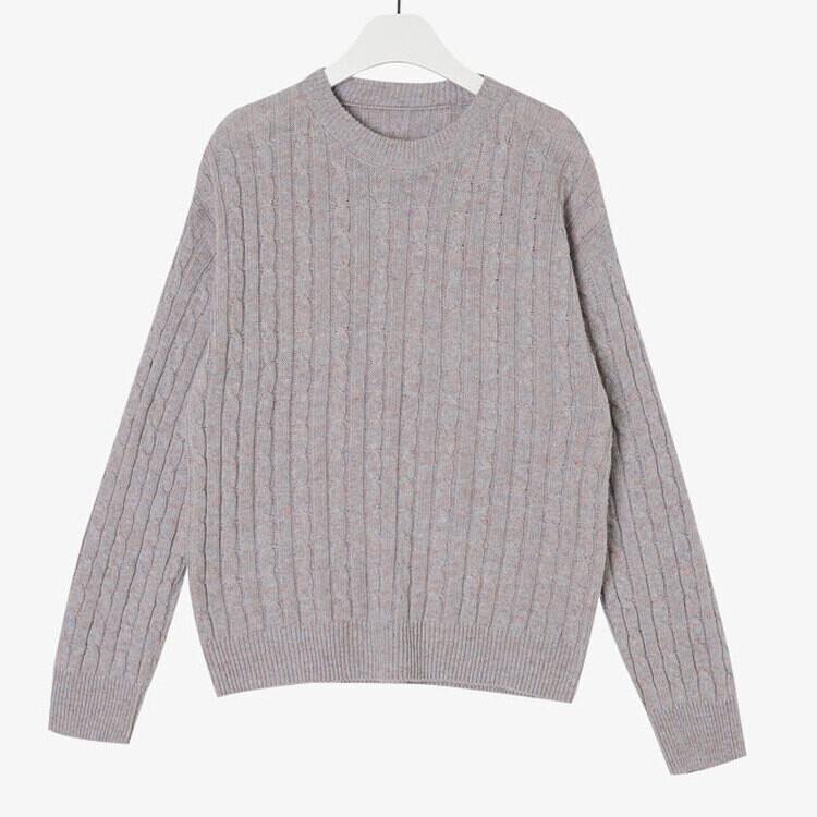 [캐시미어]7days 매일 입는 15컬러 꽈배기 라운드 니트