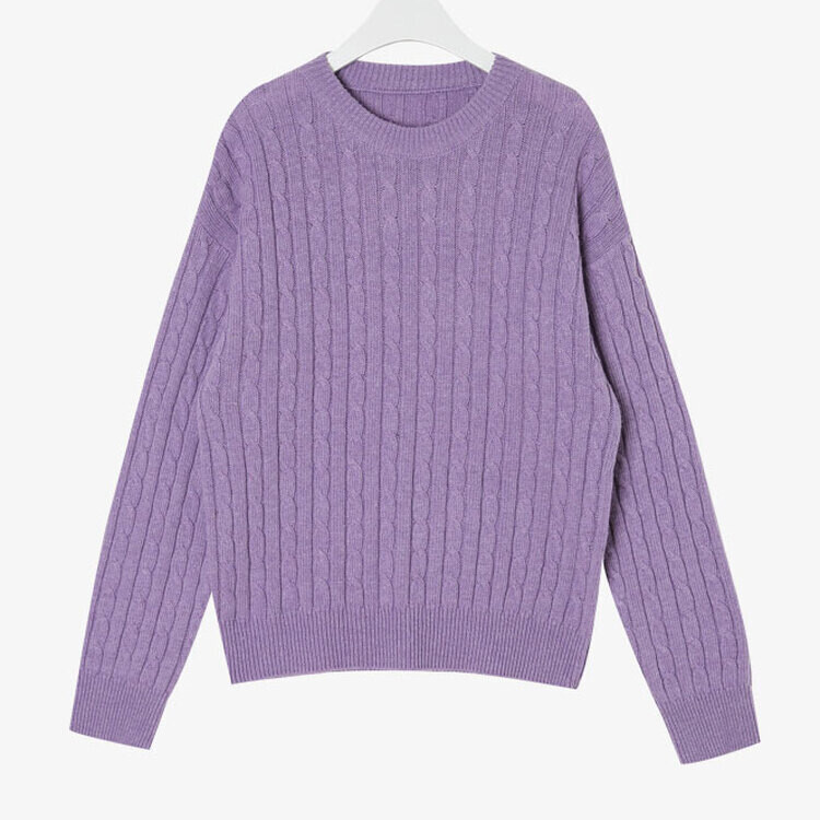 [캐시미어]7days 매일 입는 15컬러 꽈배기 라운드 니트