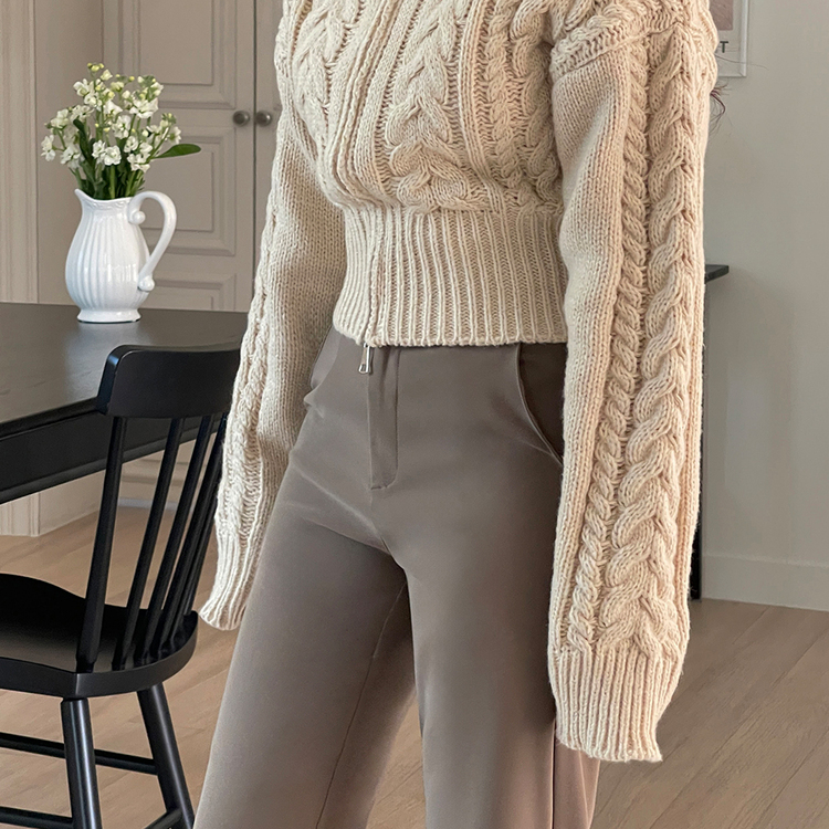 [기획] 뱃살 쏘옥! 완벽커버 투버튼 일자 슬랙스 (150/160/170) 브라운(150)