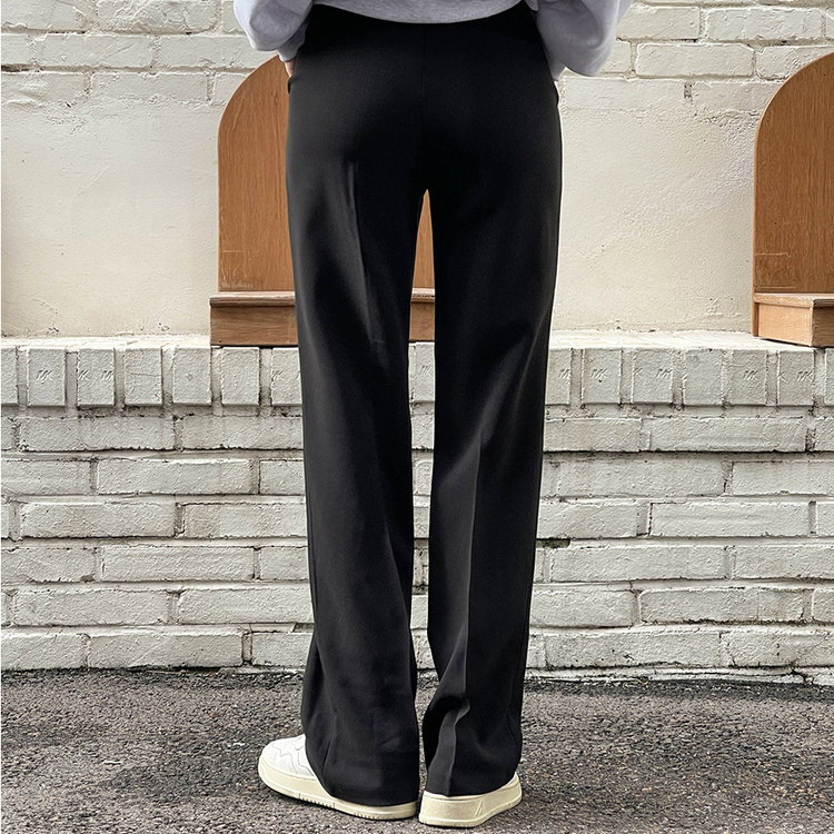 [기획] 뱃살 쏘옥! 완벽커버 투버튼 일자 슬랙스 (150/160/170) 블랙(150)