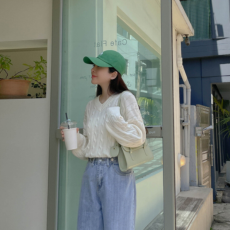 [기획] 매일이 포근♥ 브이넥 라운드넥 울 니트_2type 아이보리