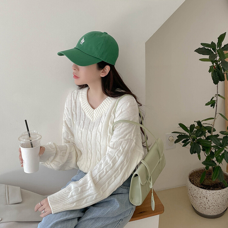 [기획] 매일이 포근♥ 브이넥 라운드넥 울 니트_2type 아이보리