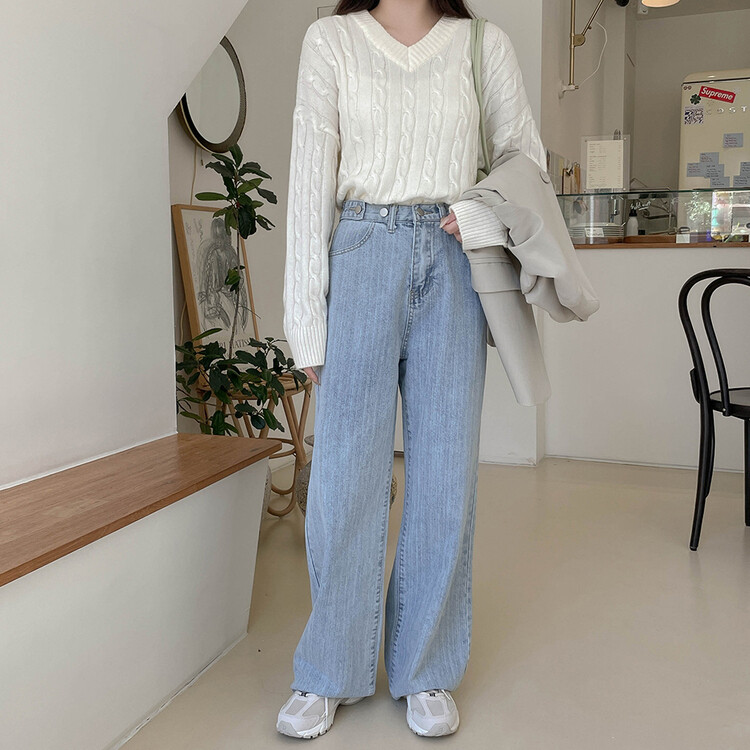 [기획] 매일이 포근♥ 브이넥 라운드넥 울 니트_2type 아이보리