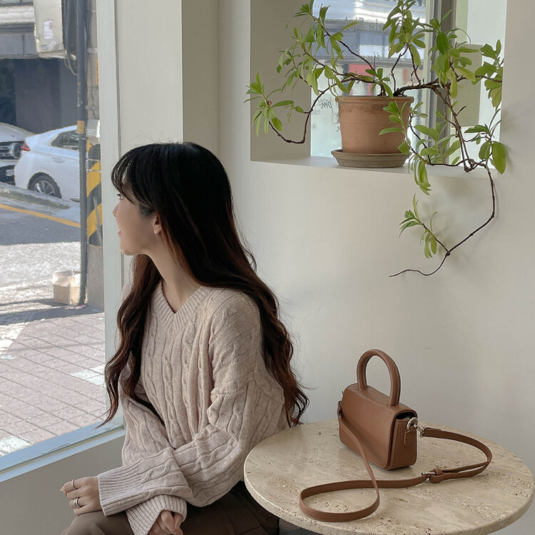 [기획] 매일이 포근♥ 브이넥 라운드넥 울 니트_2type 오트밀