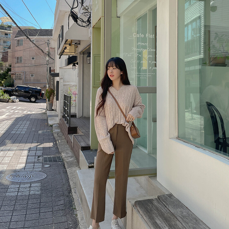 [기획] 매일이 포근♥ 브이넥 라운드넥 울 니트_2type 오트밀