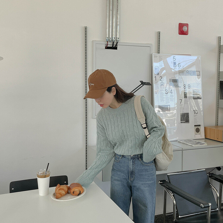 [기획] 매일이 포근♥ 브이넥 라운드넥 울 니트_2type 민트