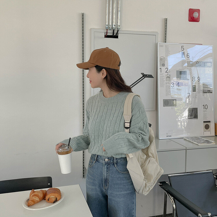 [기획] 매일이 포근♥ 브이넥 라운드넥 울 니트_2type 민트