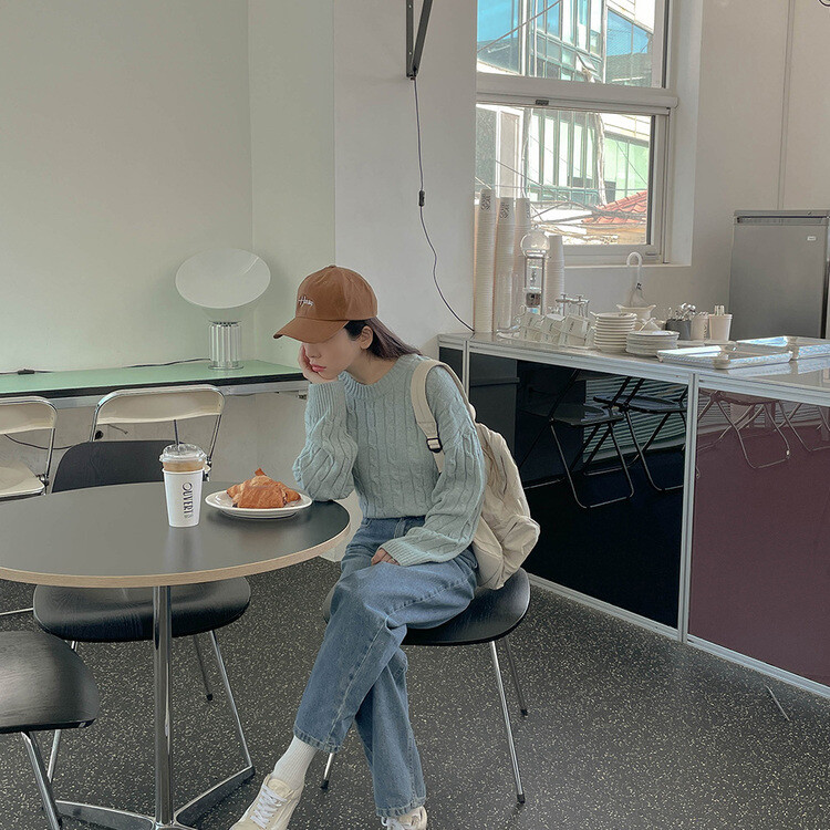 [기획] 매일이 포근♥ 브이넥 라운드넥 울 니트_2type 민트