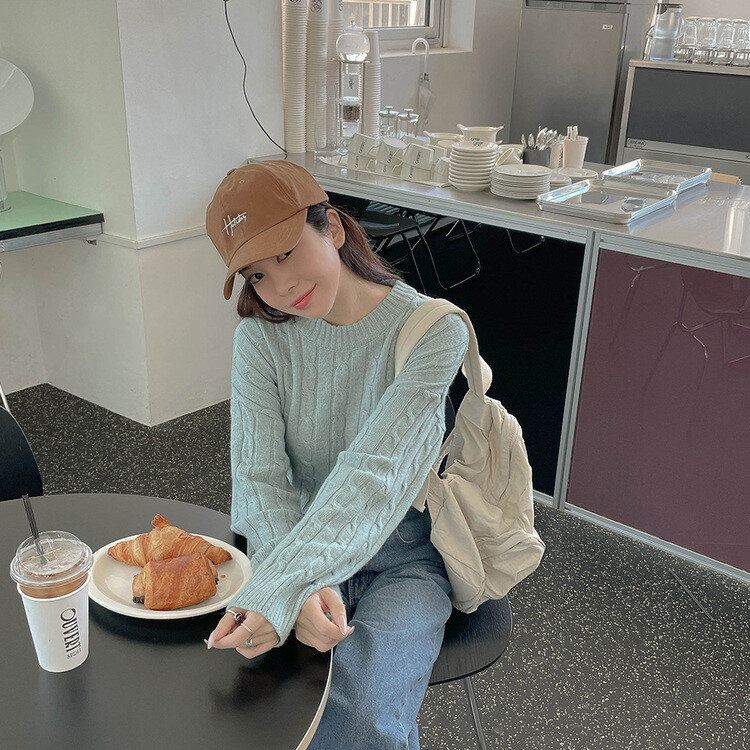 [기획] 매일이 포근♥ 브이넥 라운드넥 울 니트_2type 민트