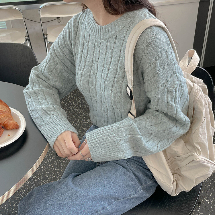 [기획] 매일이 포근♥ 브이넥 라운드넥 울 니트_2type 민트