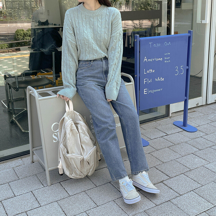 [기획] 매일이 포근♥ 브이넥 라운드넥 울 니트_2type 민트