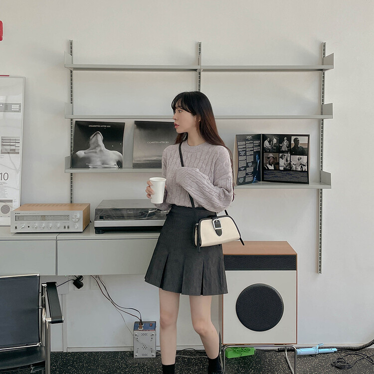 [기획] 매일이 포근♥ 브이넥 라운드넥 울 니트_2type 차콜