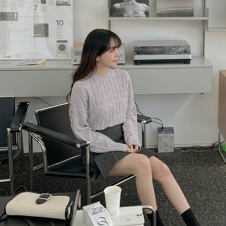 [기획] 매일이 포근♥ 브이넥 라운드넥 울 니트_2type 차콜