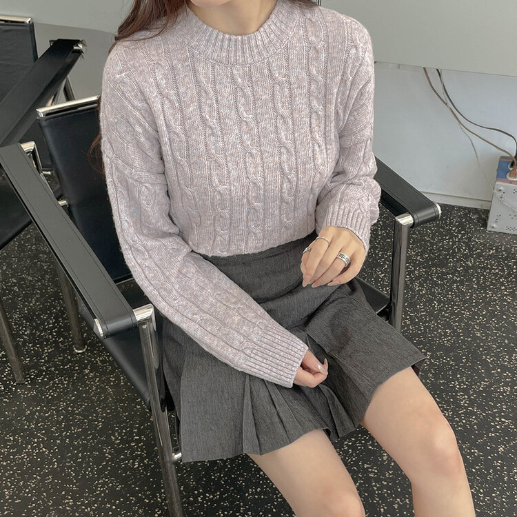 [기획] 매일이 포근♥ 브이넥 라운드넥 울 니트_2type 차콜