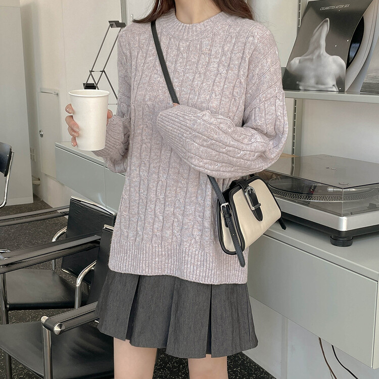 [기획] 매일이 포근♥ 브이넥 라운드넥 울 니트_2type 차콜