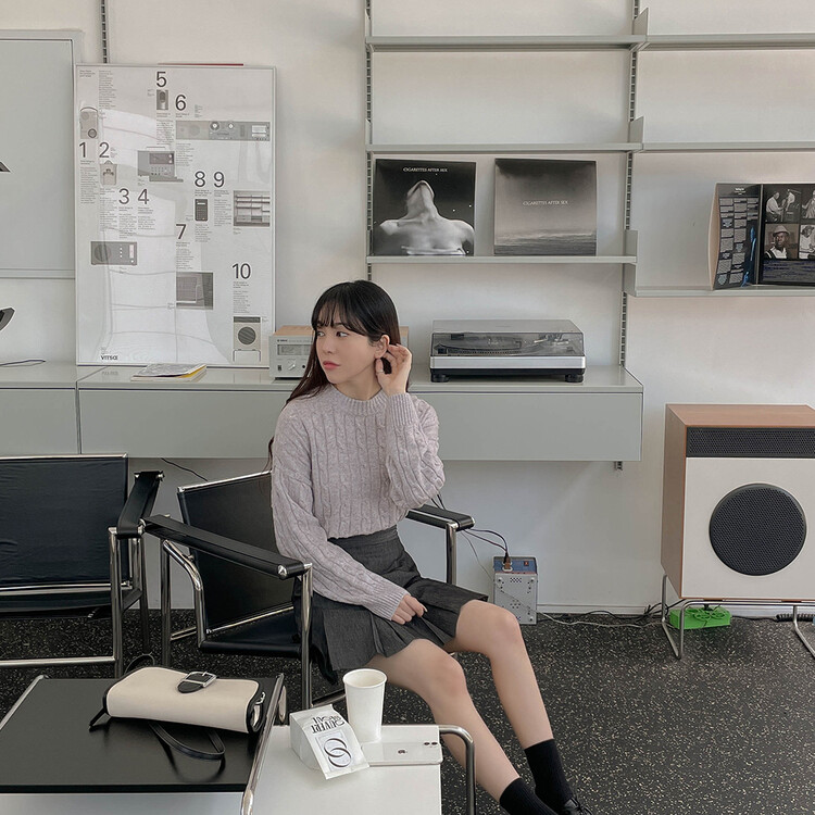 [기획] 매일이 포근♥ 브이넥 라운드넥 울 니트_2type 차콜