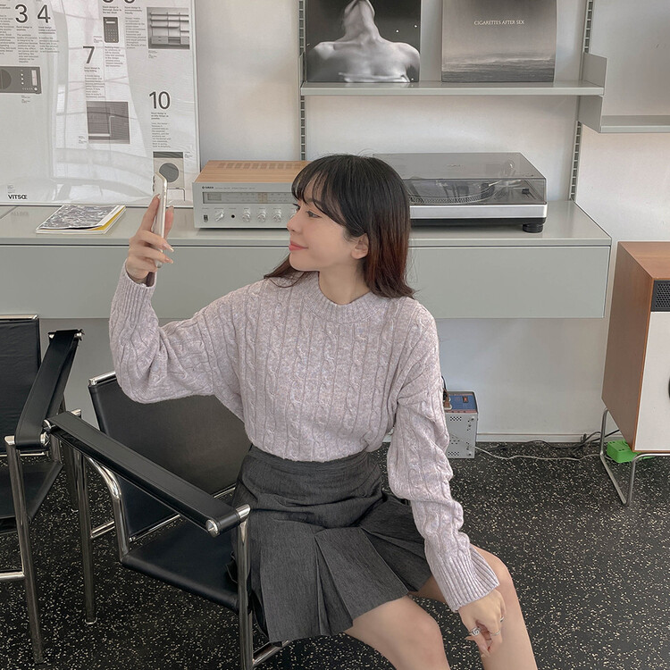 [기획] 매일이 포근♥ 브이넥 라운드넥 울 니트_2type 차콜