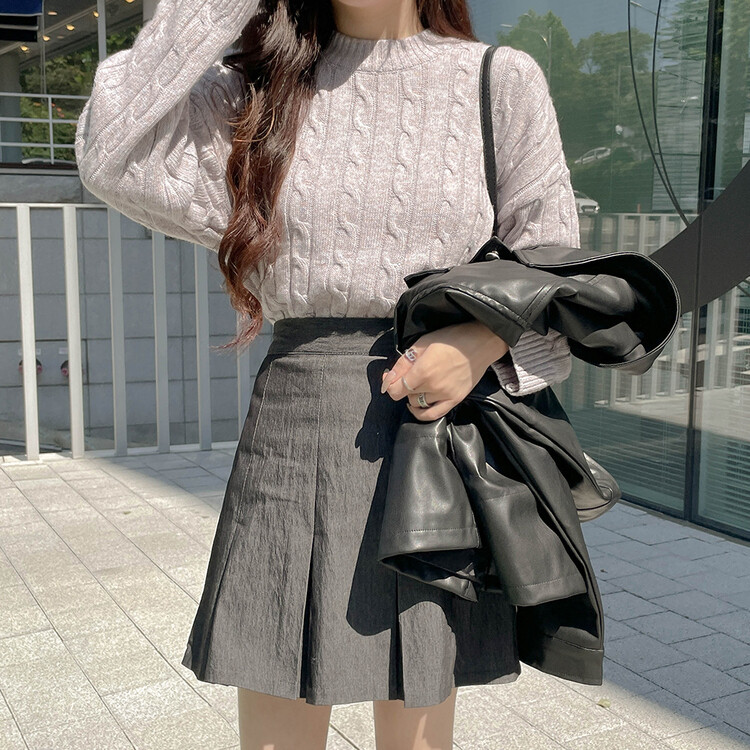 [기획] 매일이 포근♥ 브이넥 라운드넥 울 니트_2type 차콜