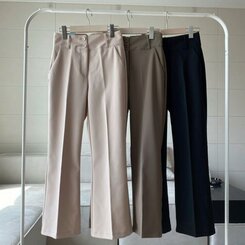 スラックス ツーボタンハイウエストスラックス