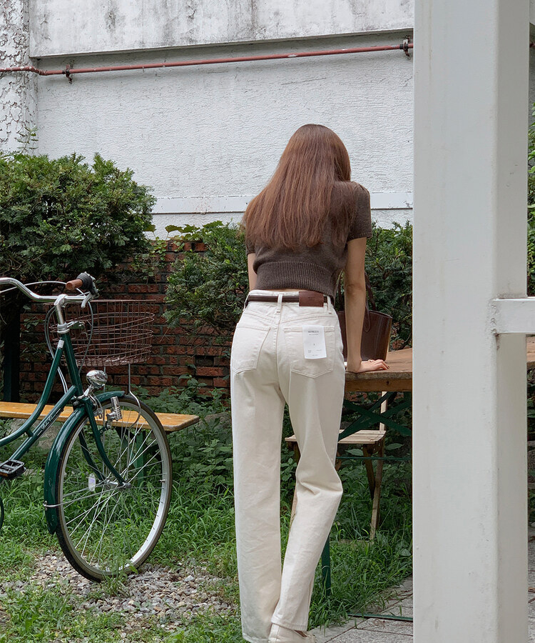 ベーシックコットンロングパンツ CREAM