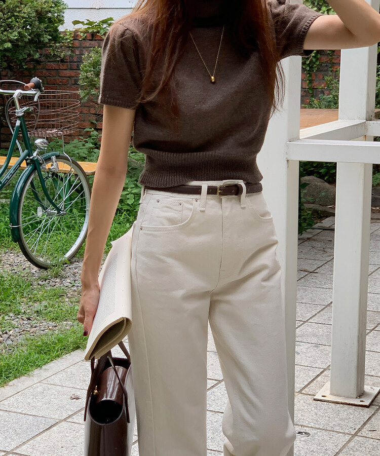 ベーシックコットンロングパンツ CREAM