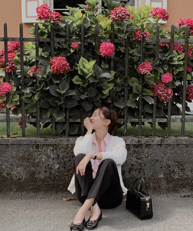 ベーシックコットンロングパンツ BLACK