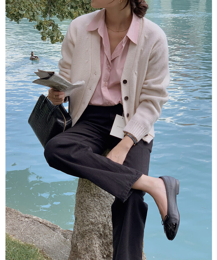 ベーシックコットンロングパンツ BLACK