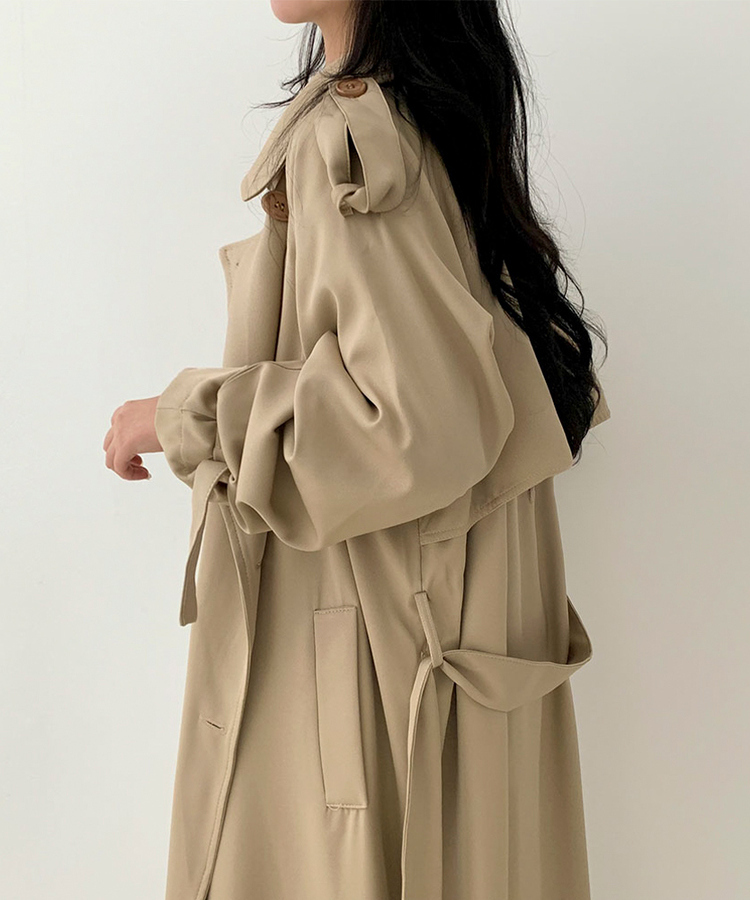 ルーズフィットトレンチコート ベージュ