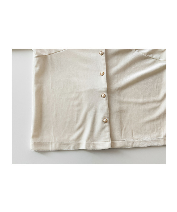 レースベルベットブラウス