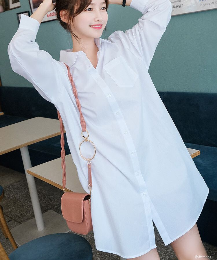 bs4625 ルーズフィットロングシャツワンピース｜シャツ・ブラウス