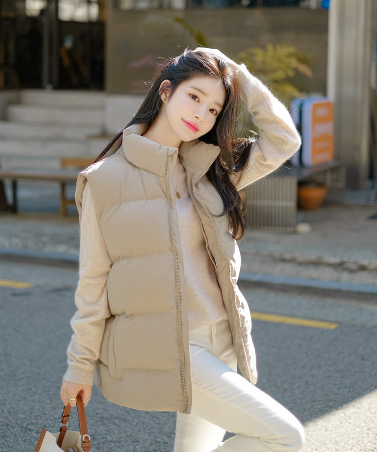 vs183 ハイネック中綿ダウンベスト｜カーディガン｜韓国ファッション