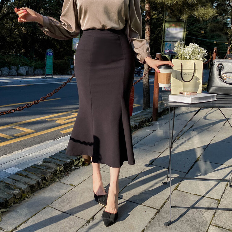 マーメイドロングスカート Black